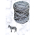 Wełna czesankowa SZARA ZEBRA (Nr 99)